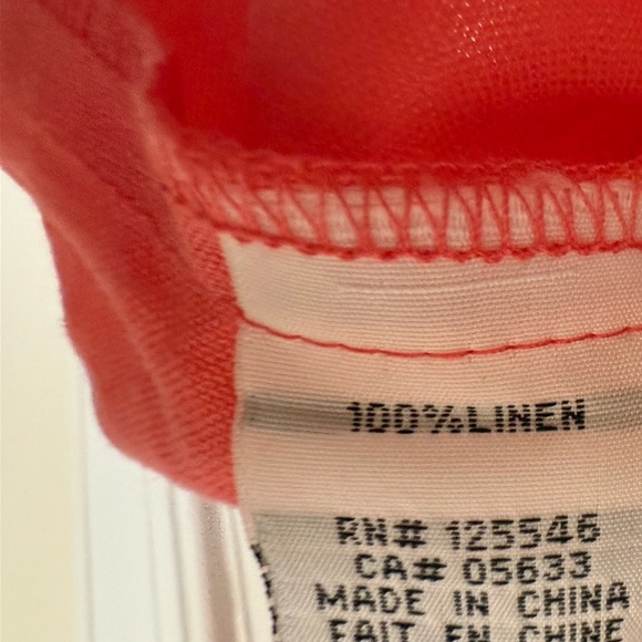 Habitat Clothes To Live In Dress Women Linen Shift Sleeveless Coral Small. 1446 - Picture 3 of 3